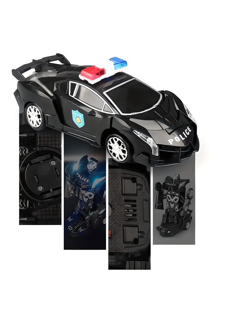 LIXADA Transforming Police Car, with Sound and Light Effects, a Transforming Robot Toy Car is almost every for Man's dream, the best birthday gift, holiday gift, party gift. Batteries not included, Gift for Kids Age 3+  - Image 4