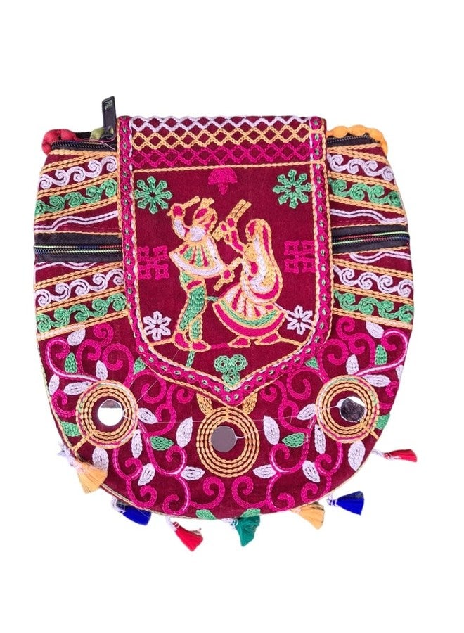 brown leaf Traditional Jaipuri Handmade Embroidery Sling Bags Pouches Annivesary Wedding Party Favor Return Gifts (Pack of 8) - Image 5
