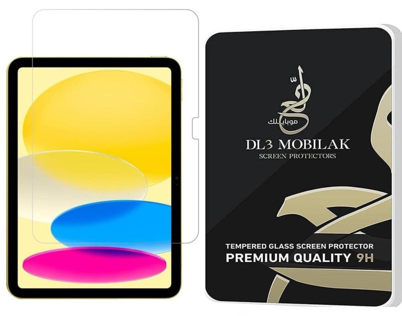 دل 3 موبايلك واقي شاشة Dl3 Mobilak متوافق مع iPad (A16) الجيل الحادي عشر 2025، فيلم زجاجي مقوى بصلابة 9H [تغطية كاملة عالية الدقة] [سهل التركيب] لجهاز iPad A16 الجيل الحادي عشر (عبوة واحدة) - Image 1