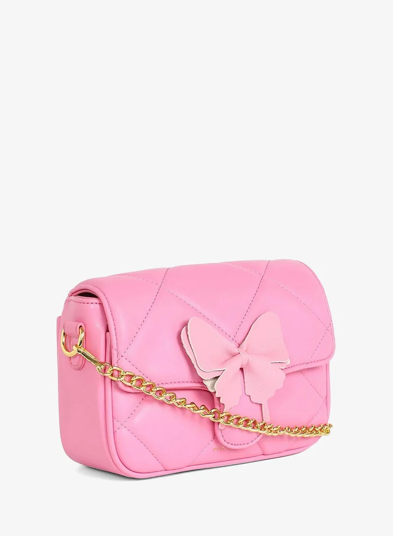 Haute Sauce  The Quilted Butterfly Shoulder Bag - Barbie Pink for Women | Best Price UAE