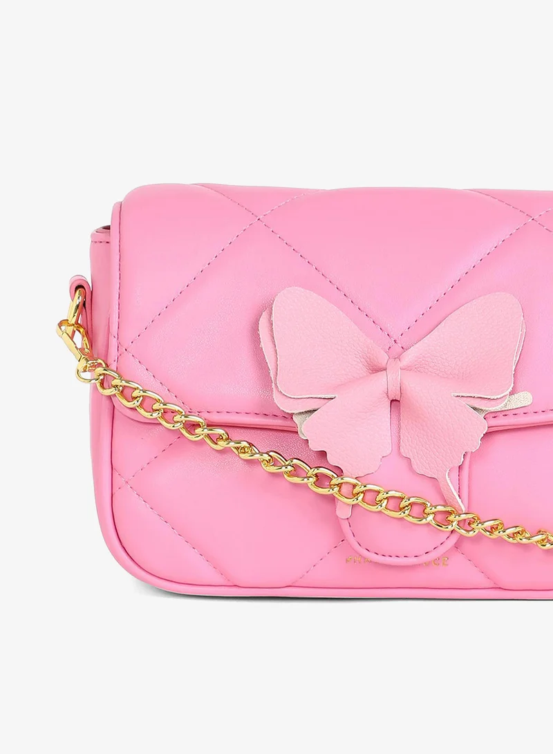 Haute Sauce  The Quilted Butterfly Shoulder Bag - Barbie Pink for Women | Best Price UAE