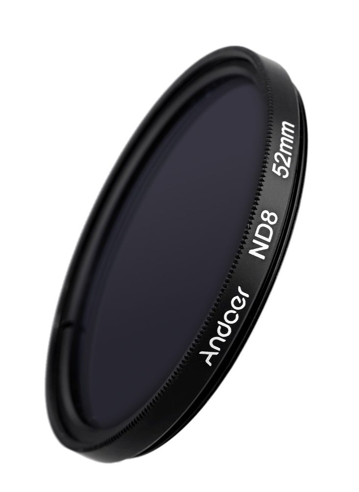 Andoer 52mm UV+CPL+ND8 Circular Filter Kit, Circular Polarizer Filter ND8 Neutral Density Filter with Bag, for Nikon Canon Pentax Sony DSLR Camera