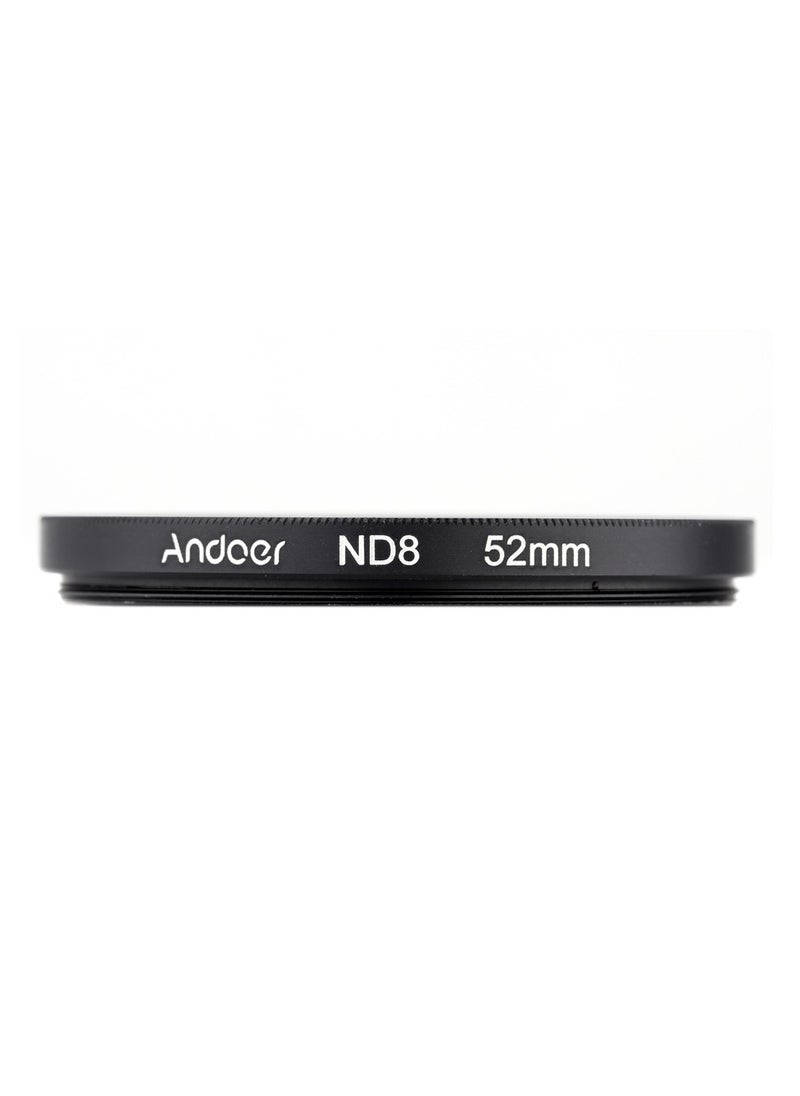 Andoer 52mm UV+CPL+ND8 Circular Filter Kit, Circular Polarizer Filter ND8 Neutral Density Filter with Bag, for Nikon Canon Pentax Sony DSLR Camera