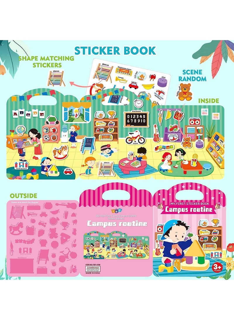 SYOSI Jelly Stickers Book for Kids 2-4, Reusable Toddlers 1-3, Quiet Busy Preschool Learning Activities Travel Toys Girls Boys Ages 3-6 - Image 2