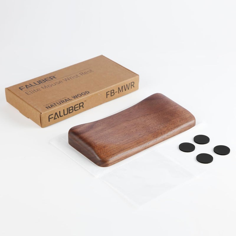 Faluber Mouse Wrist Rest Wooden Palm Rest Wrist Rest Wrist Rest Gift Present Anti-Fatigue Solid Wood Natural Wood Mouse Rest Pacifier Non-Slip Ergonomic - Image 3