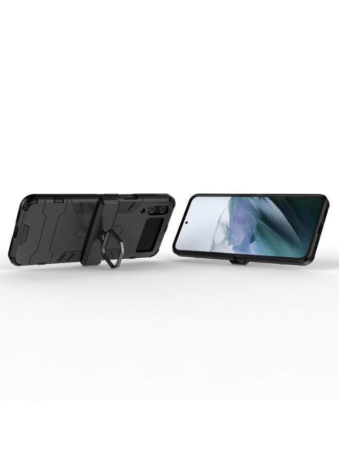 اس-توب جراب لهاتف Samsung Galaxy Z Flip 4 من PC + TPU جراب هاتف واقٍ مقاوم للصدمات مع حامل حلقي مغناطيسي - Image 4