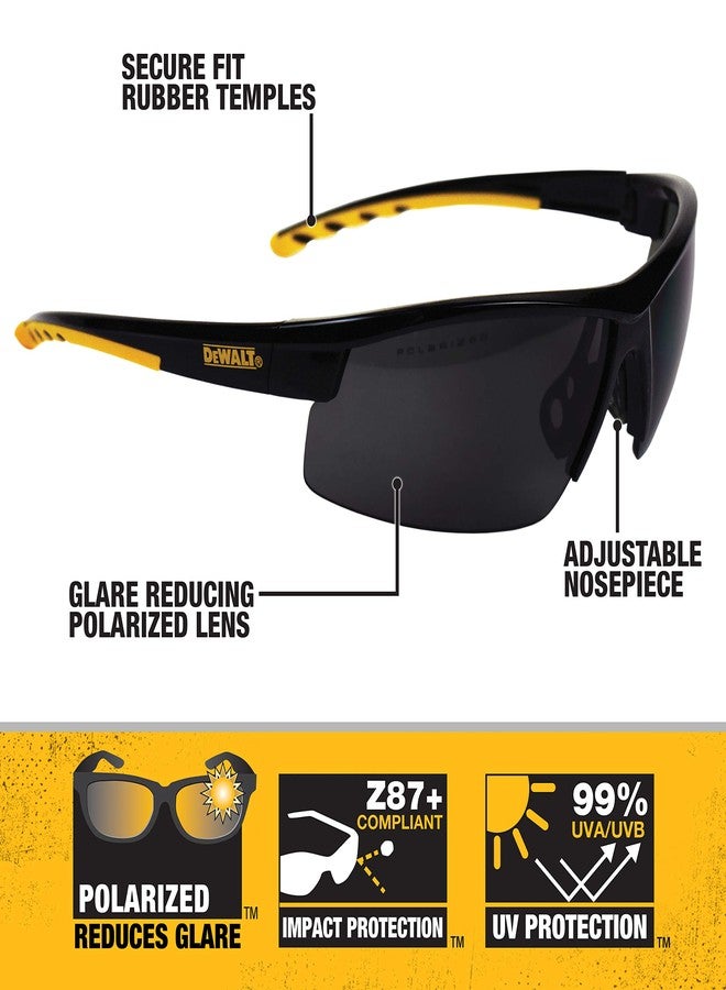 DEWALT DPG99 HDP™ Polarized Safety Glasses - ANSI Z87.1+ Rated Protective Eyewear with Rubber Temples, Adjustable Nosepiece, Neck Cord & Carry Bag - Image 2