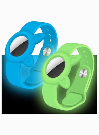 Wristbands for Apple Airtag, SYOSI Soft Silicone Watch Band, Anti-lost, Waterproof and Sweatproof Portable Wrist Strap for Elderly and Children, 2Pcs (Fluorescent Blue+Fluorescent Green) - pzsku/Z5F1DC6C874C1A43F5F74Z/45/_/1717484751/763c75f3-a141-4f10-b16a-df9c7e1d4b1a