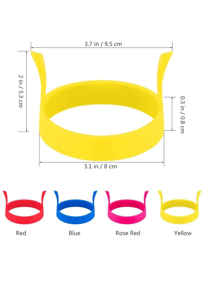 Y&D - 4 Pack Nonstick Silicone Egg Ring Pancake Mold, Round Rings Mold Premium - Image 1