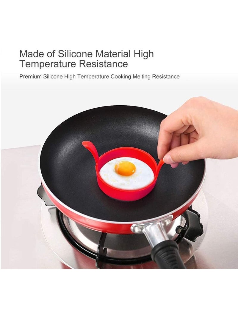 Y&D - 4 Pack Nonstick Silicone Egg Ring Pancake Mold, Round Rings Mold Premium - Image 1