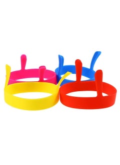 4 Pack Nonstick Silicone Egg Ring Pancake Mold, Round Rings Mold Premium