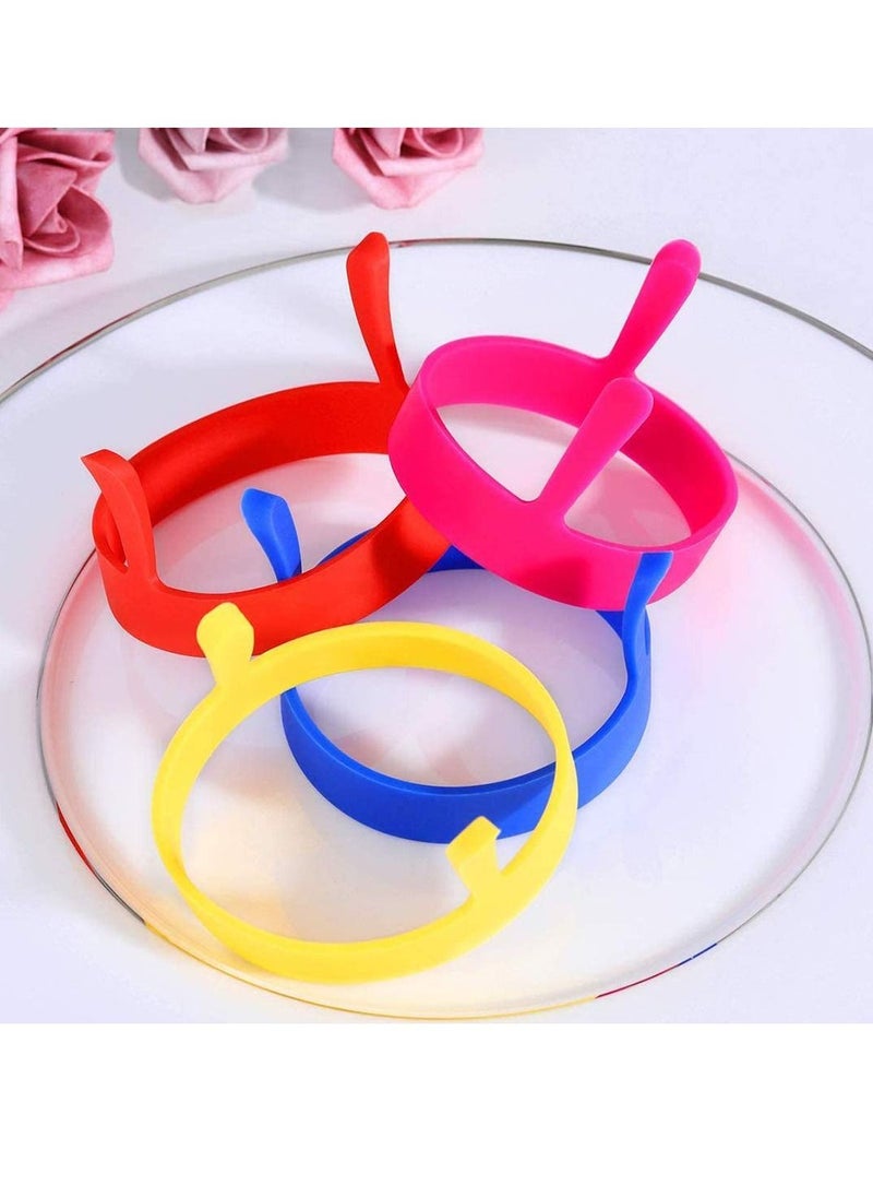 Y&D - 4 Pack Nonstick Silicone Egg Ring Pancake Mold, Round Rings Mold Premium - Image 1