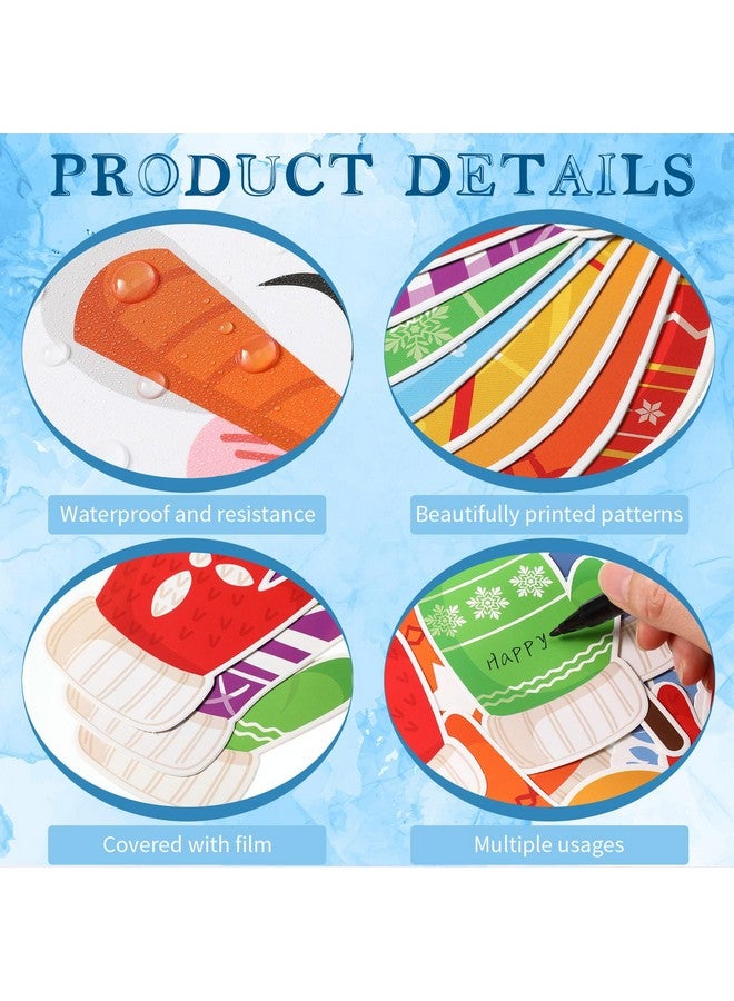 Containlol 70 Pcs Winter Snowman Bulletin Board Set Christmas Classroom Decorations Colorful Mittens Snowflake With Border For Home Window School Wall Decor Xmas Holiday Party Supplies(Snowman) - Image 3