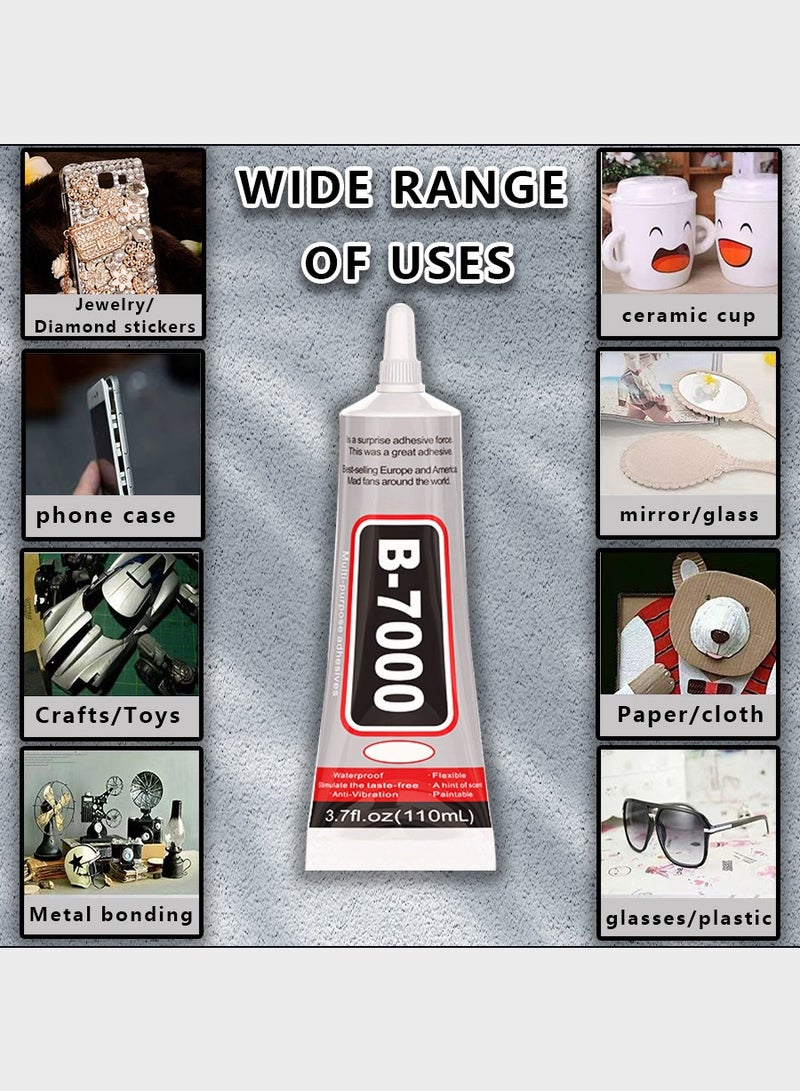 Merrystick Multifunctional Transparent Glue Is Suitable for Bonding Jewelry, Hairpins, Leather, Acrylic, Mobile Phone Cases, Cosmetic Nails, Diamond Jewelry, Etc. Model B-7000 Capacity 110 ML - Image 4