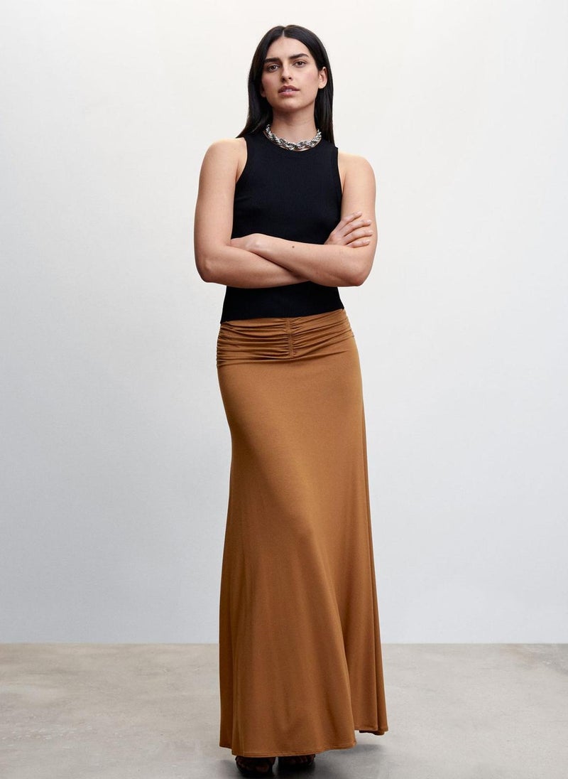 MANGO - Ruched Waist Skirt - Image 1