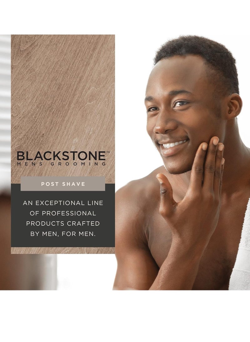 BLACKSTONE Blackstone Men's Grooming Post Shave Moisturizer with Tea Tree Oil, Shea Butter, Vitamin E, & Aloe | Soothing Cooling Balm | Cruelty & Paraben Free | Made in USA | Sandalwood (6 oz)  - Image 3