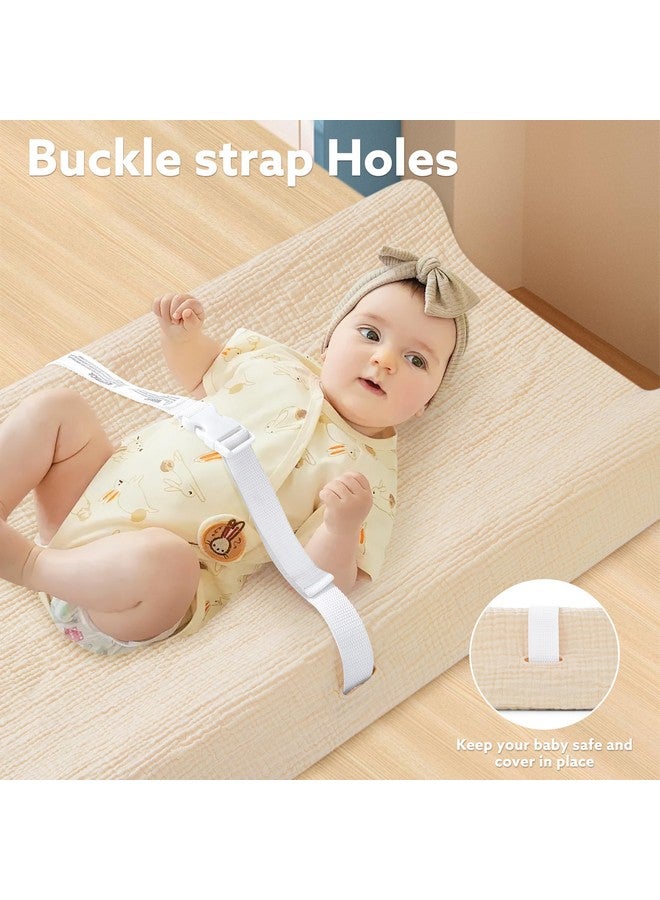 برو غوليم غطاء وسادة تغيير الحفاضات من برو جوليم موسلين للأولاد والبنات، ملاءات ناعمة من القطن قابلة للتهوية، لون محايد، عبوة من قطعتين (بني وبيج) - Image 3