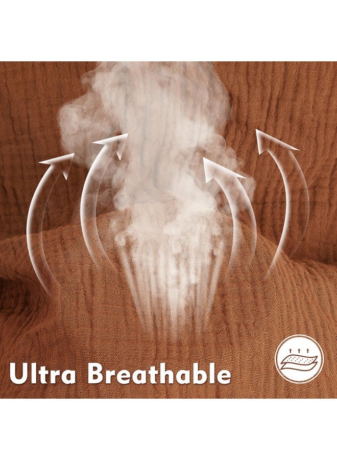 برو غوليم غطاء وسادة تغيير الحفاضات من برو جوليم موسلين للأولاد والبنات، ملاءات ناعمة من القطن قابلة للتهوية، لون محايد، عبوة من قطعتين (بني وبيج) - Image 2