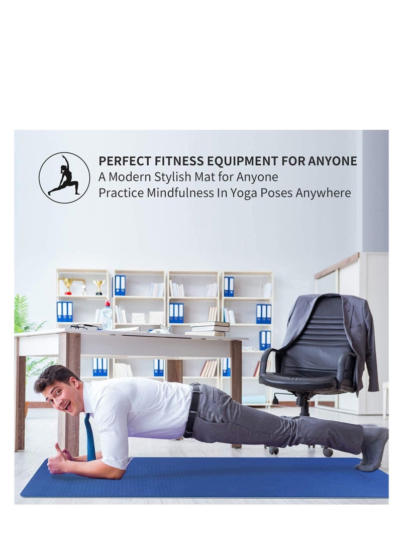 Plan A 3mm Thick Non Slip Rubber Mat Ideal for Home Workout and Gyms, Eco-Friendly EVA Yoga Mat for Yoga, Pilates, Fitness with Carrying Strap  - Image 3