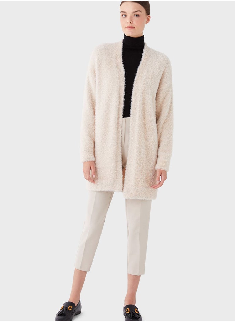 LC WAIKIKI - Shawl Neck Fur Detail Cardigan - Image 1
