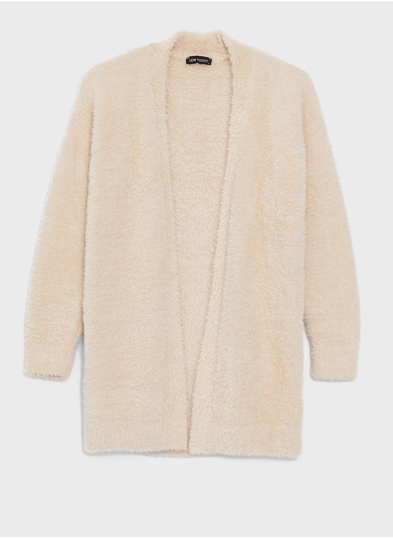 LC WAIKIKI - Shawl Neck Fur Detail Cardigan - Image 1