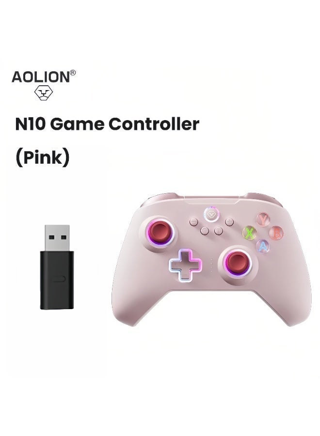 AOLION N10 Wireless Controller, Compatible with Switch2/PC/Android/Steam Deck – Bluetooth Controller, Gaming Controller, Equipped with Hall Effect Joystick and Triggers, Turbo, Vibration, and RGB Lighting Effects - Image 2