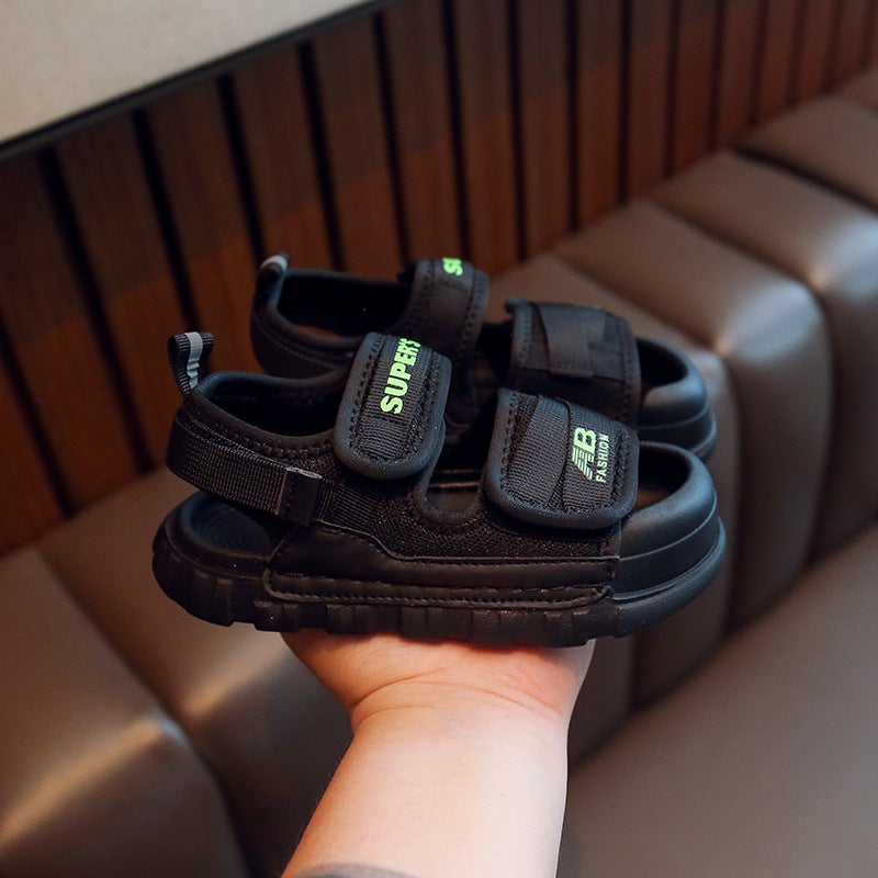 Children'S Sports Sandals 2025 Children'S Baotou Beach Shoes Soft Sole Fashion Girls Baby Middle And Big Children - Image 1