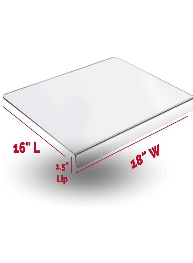 Jumbl Clear Acrylic Non-Slip Cutting Board with Counter Lip, Extra Large Size 16" x 18" for Countertop Protection, Kitchen Essential - Image 2