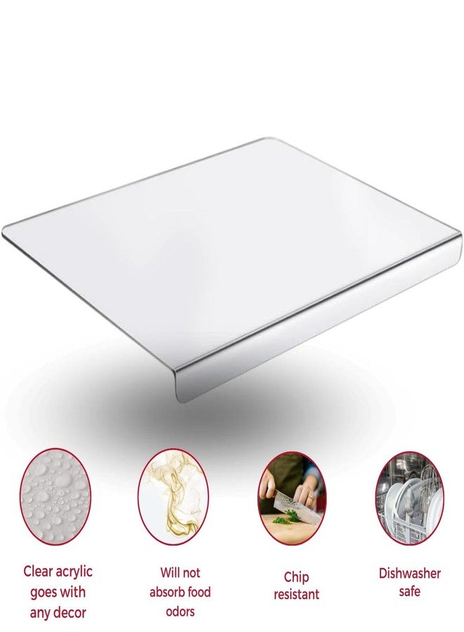 Jumbl Clear Acrylic Non-Slip Cutting Board with Counter Lip, Extra Large Size 16" x 18" for Countertop Protection, Kitchen Essential - Image 4