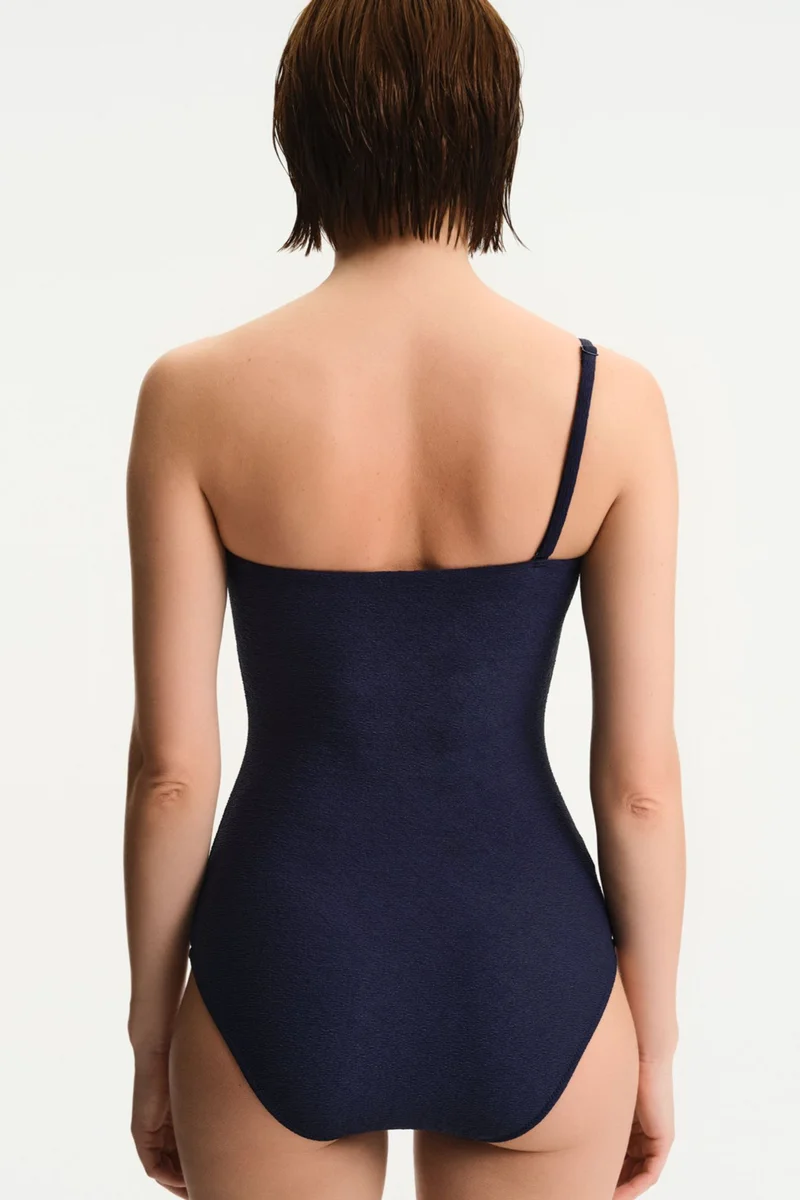 بنتي PENTI Hailey One Shoulder Textured Swimsuit