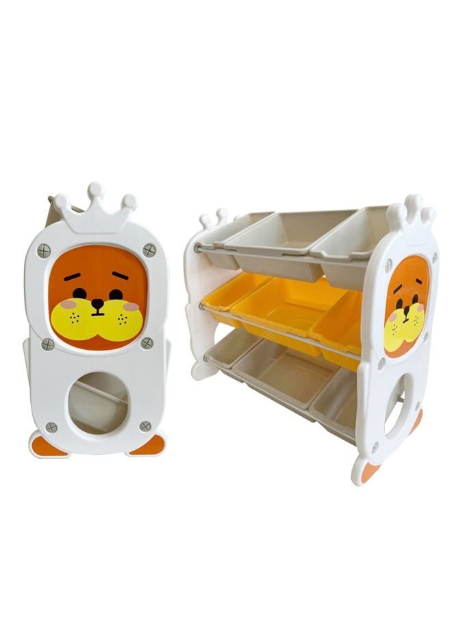 XIANGYU Multifunction Baby Indoor Bookshelf Plastic Storage Box Cabinet Children Toys  - Image 1