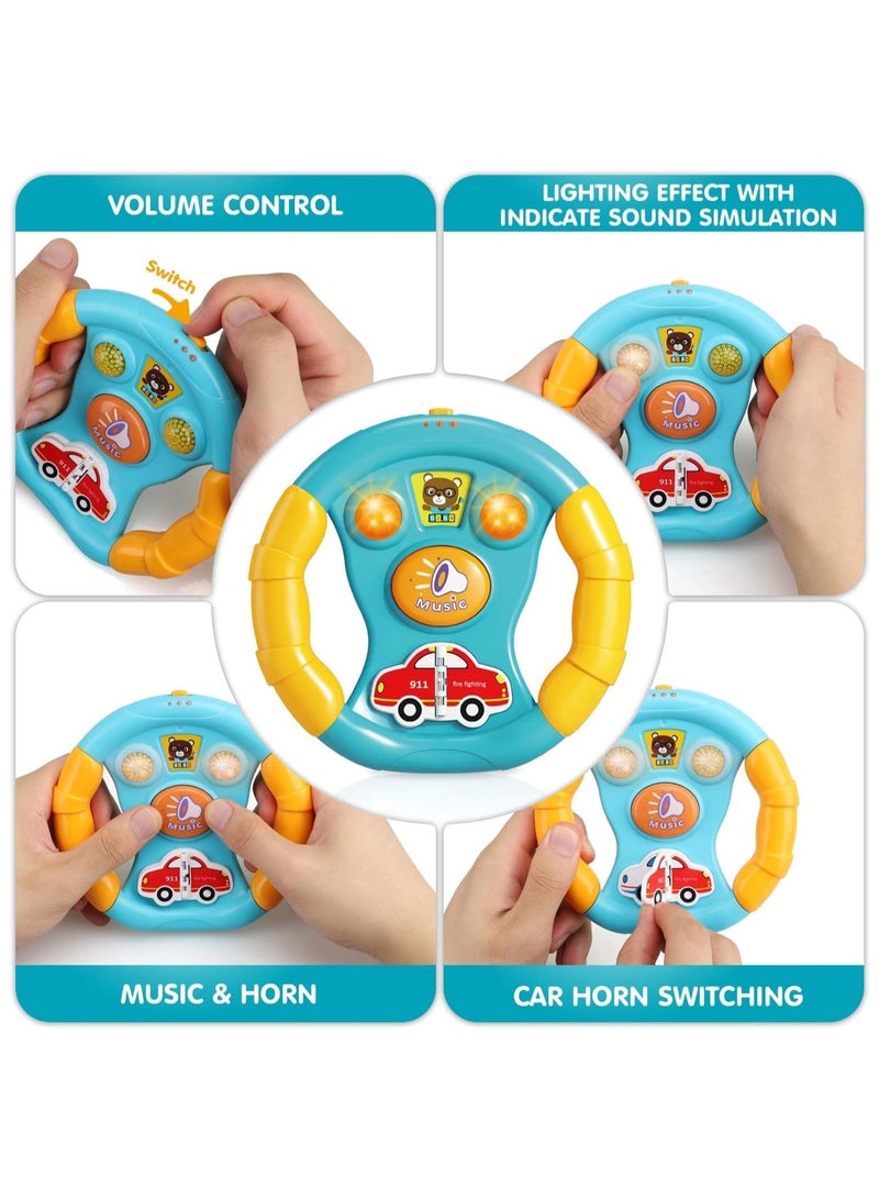 Baby Toy Keys with Steering Wheel Toy - Toy Key for Toddler and Infant and Kids Steering Wheel - Play Keys Toys - Baby Musical Light Up Toys for Babies 18 Months  - Image 3