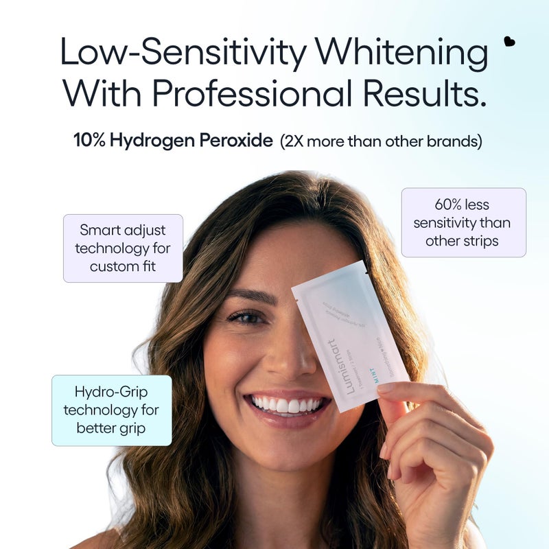 Something Nice Lumismart Whitening Strips - Dentist-Designed, Enamel Safe, up to 42 Treatments with Smart Adjust - Teeth Whitening Strips in Coconut for Sensitive Teeth - Image 2