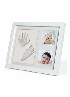 SYOSI Footprint Handprint Kit Baby Photo Frame Kit Clay for Newborn Baby Girls and Boys Baby Shower Gifts Registry New Parents Gift Perfect Baby Memory and Nursery Room Decoration  - Image 1