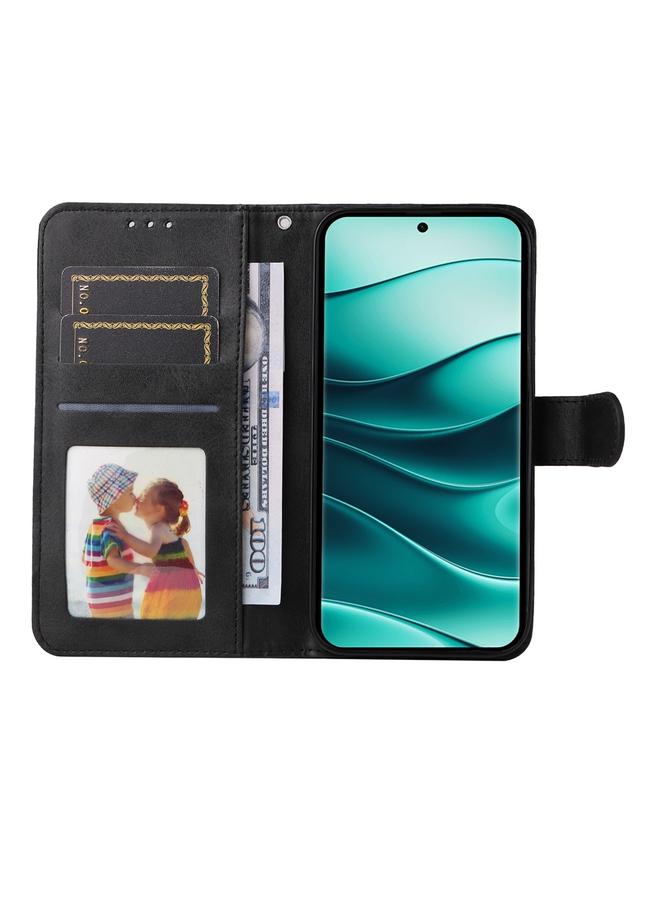 اس-توب جراب لهاتف Redmi Note 14 Pro 5G / Note 14 Pro+ 5G جراب هاتف من الجلد الكلاسيكي بتصميم عجل - Image 4