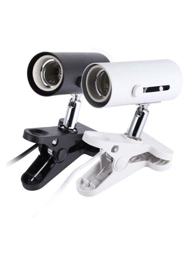 B&K – Lamp Holder Stand Lights Bulbs Heat for Reptiles Tanks, Turtle Adjustable and Rotates Black and White - Image 1