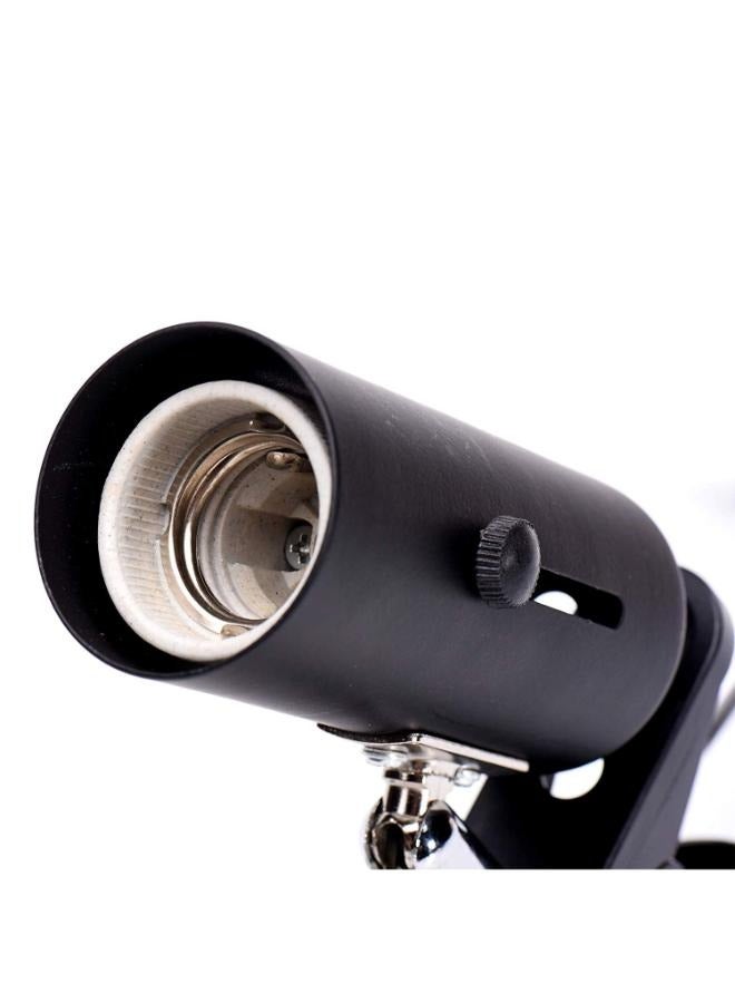 B&K – Lamp Holder Stand Lights Bulbs Heat for Reptiles Tanks, Turtle Adjustable and Rotates Black and White - Image 4