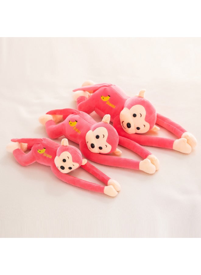 Generic - Little Monkey Long-armed Monkey Plush Toy Lie-prone Monkey Will Call Banana Monkey Curtain Monkey Doll Cartoon Grasping Machine Doll-Color:Brown-Height:55cm Expanded Length [ordinary Style] - Image 1