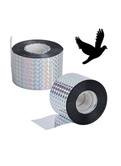2 Pack Bird Scare Tapes Repellent Deterrent Reflective Device Double Sided Ribbonfor Home Garden and Total Flash Tape Keep Pigeons Ducks Crows to Prevent from Hitting Windows