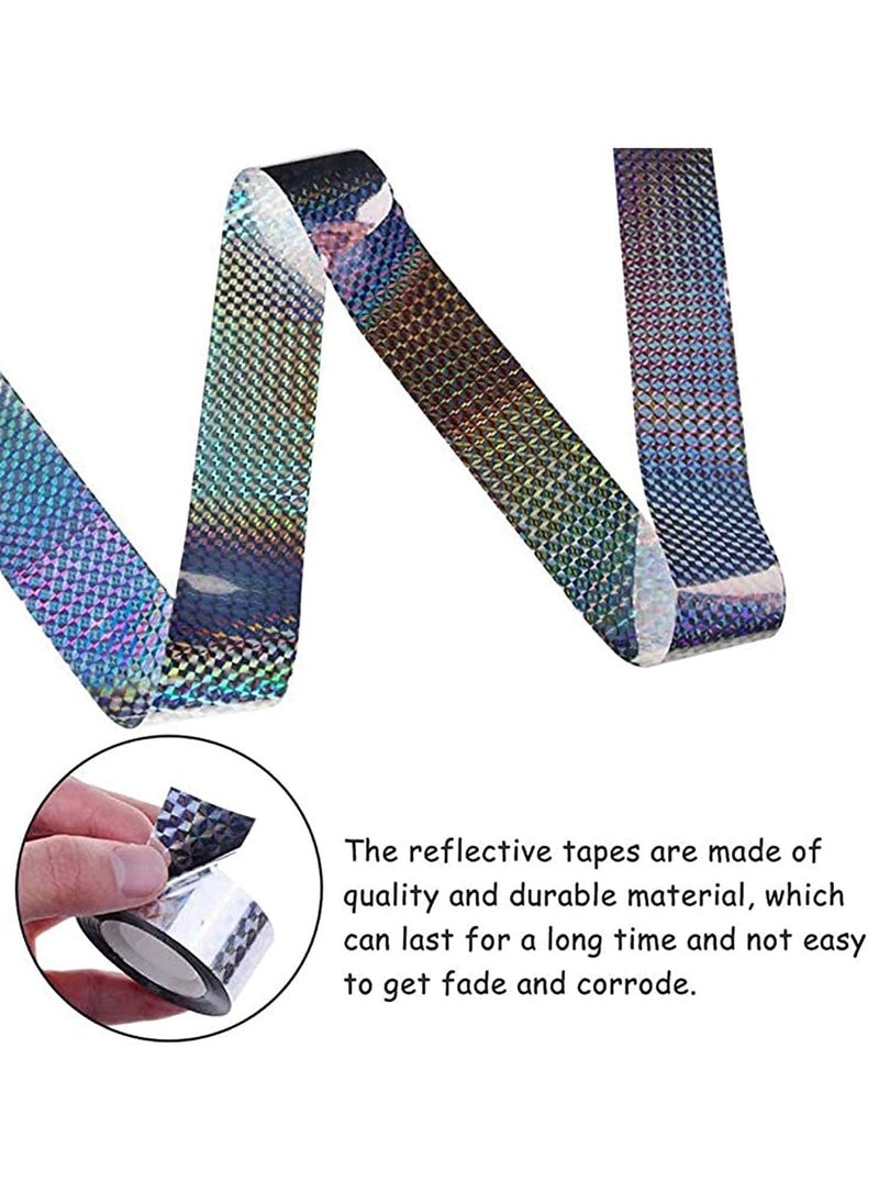SYOSI - 2 Pack Bird Scare Tapes Repellent Deterrent Reflective Device Double Sided Ribbonfor Home Garden and Total Flash Tape Keep Pigeons Ducks Crows to Prevent from Hitting Windows - Image 1