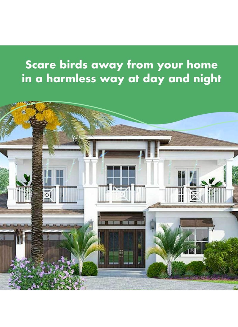 SYOSI - 2 Pack Bird Scare Tapes Repellent Deterrent Reflective Device Double Sided Ribbonfor Home Garden and Total Flash Tape Keep Pigeons Ducks Crows to Prevent from Hitting Windows - Image 1
