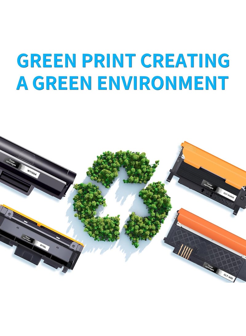 خرطوشة حبر Veson 106A متوافقة مع خرطوشة حبر HP 106A W1106A لطابعات الليزر متعددة الوظائف 135wg 137fwg 135w 137fnw 135r 135a Laser 107w 107a 107r (أسود) - Image 2