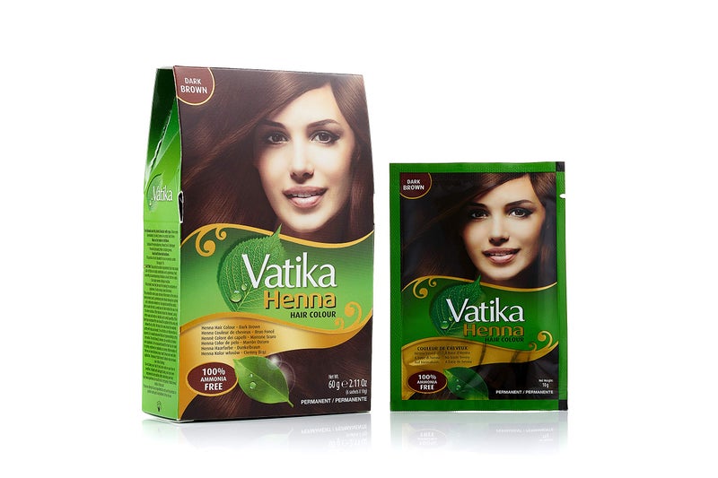 Vatika Naturals Permanent Hair Dye Dark Brown, 100% Grey Coverage, Ammonia-Free, for Rich, Long-Lasting Color, No Damage, for Healthy, Vibrant Hair - 18 Sachets X 10g (Dark Brown, Pack of 3) - Image 3