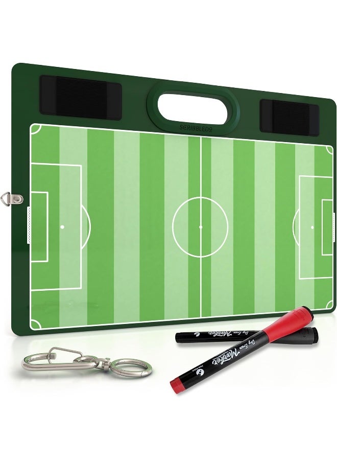 Scribbledo Soccer Dry Erase Coaching Board 15"x10.5" Soccer Whiteboard for Coaches 2 White Board Markers for Soccer Coaching Equipment Accessories Tactics Field Board Making it the Perfect Coach Gifts - Image 5