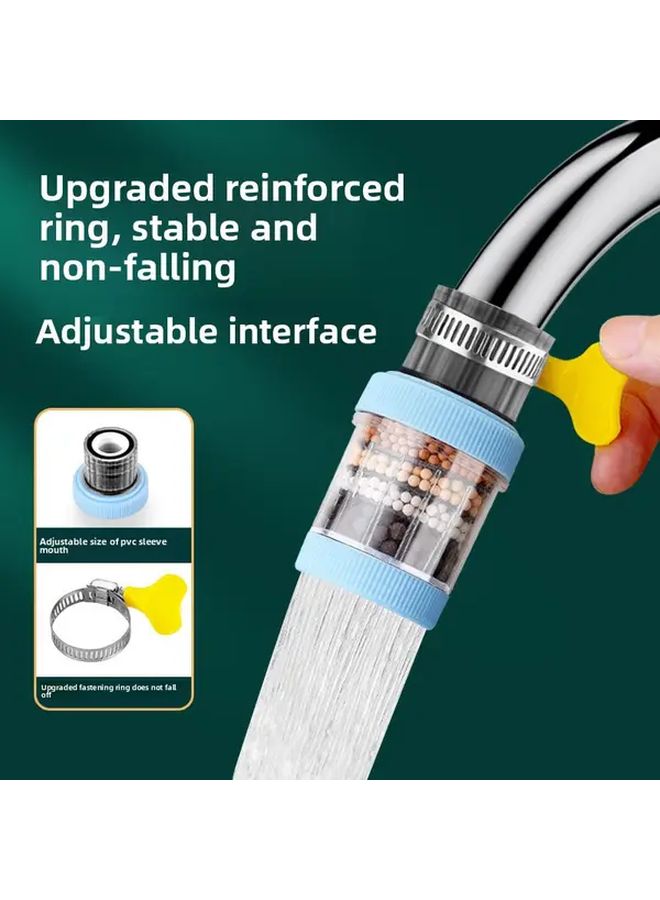 White 6 Layer Faucet Water Filter Removable Washable Multi Stage Purifier for RV Home Shower Easy Install - Image 2