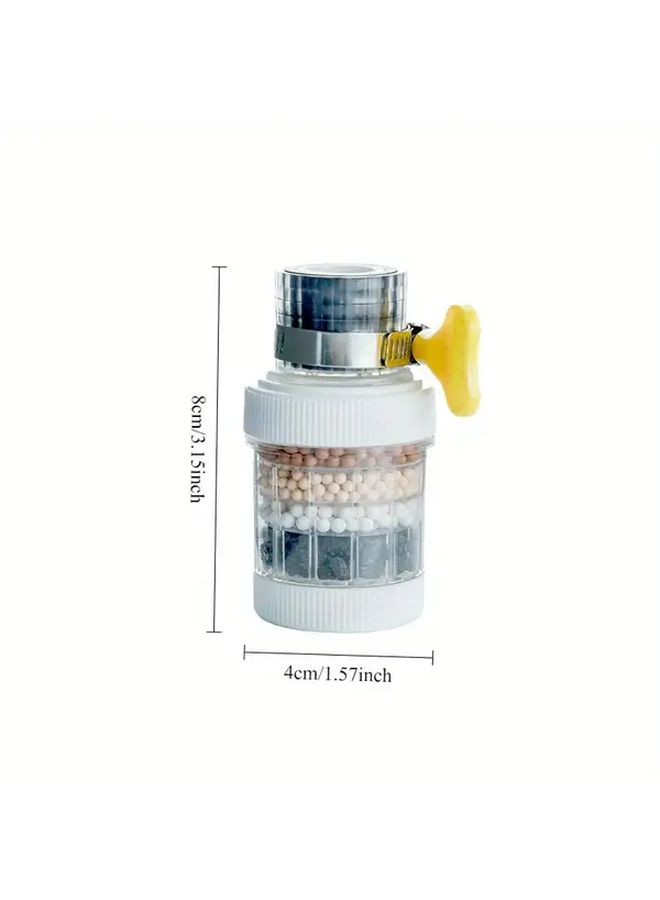 White 6 Layer Faucet Water Filter Removable Washable Multi Stage Purifier for RV Home Shower Easy Install - Image 3