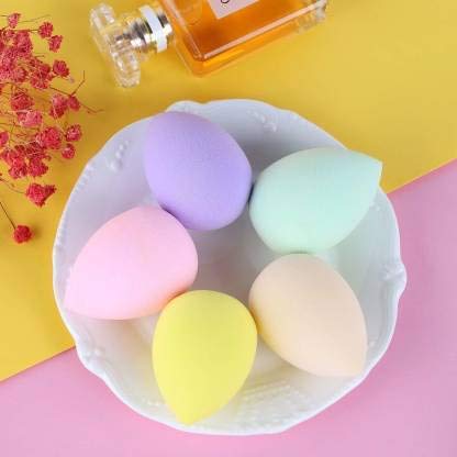 Fennec Mart Makeup Sponge  Make Up Sponge Beauty Blender Puff  Set of 10 PC Multicolour - Image 2