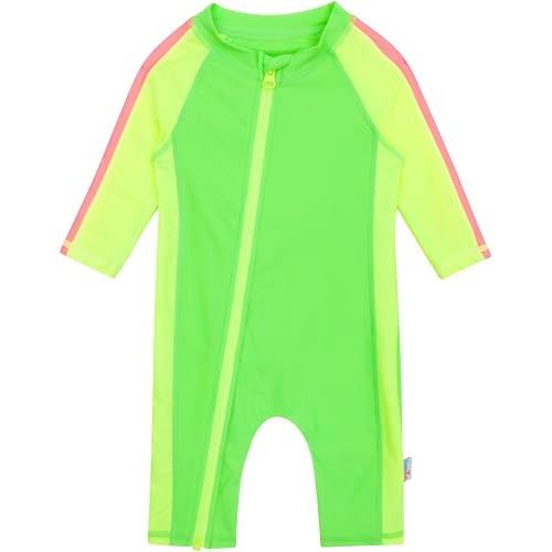 SwimZip Girls' Long-Sleeve UPF 50+ Swimsuit for Baby, Toddler, & Little Girls - Image 1