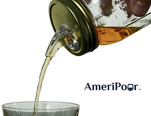 AmeriPour Mason Jar Pour Spouts - For Moonshine And Whiskey - Made 100% In The USA. Free Flow Mason Jar Spouts That Don't Leak - No Cracks, Just A Perfect Cocktail Pour Everytime. 2 Pack - Image 3