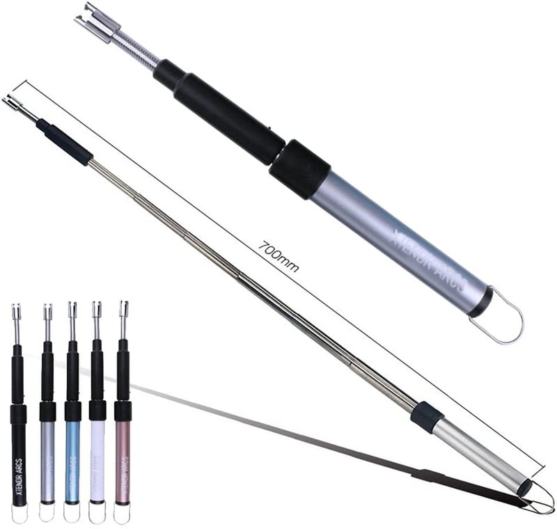 XTENDR ARCS V2 Extendable 2.5 Feet. Arc Extra Long Lighter, Flameless Fireplace Stove Electric Candle Lighter, Long Neck Lighter for Pilot Light, Grilling, Firepit, Kitchen, BBQ Lighter (Silver) - Image 1